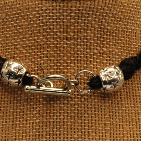 Amethyst Wire Wrapped Tree of Life Crescent Moon on a 20" Black Hemp Necklace - Picture 4 of 4